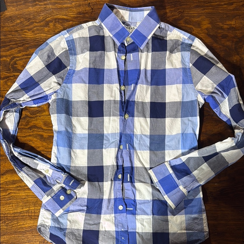 Men's Blue Checkered Shirt